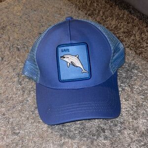 Unisex Blue Dolphin “SAVE” Patch Cap